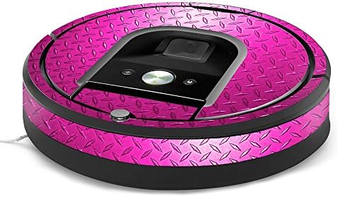 עור אדיסקינס תואם ל- iRobot Roomba 960 ואקום רובוט - צלחת יהלום ורודה | כיסוי עטיפת מדבקות ויניל מגן, עמיד וייחודי ויניל | קל ליישום,